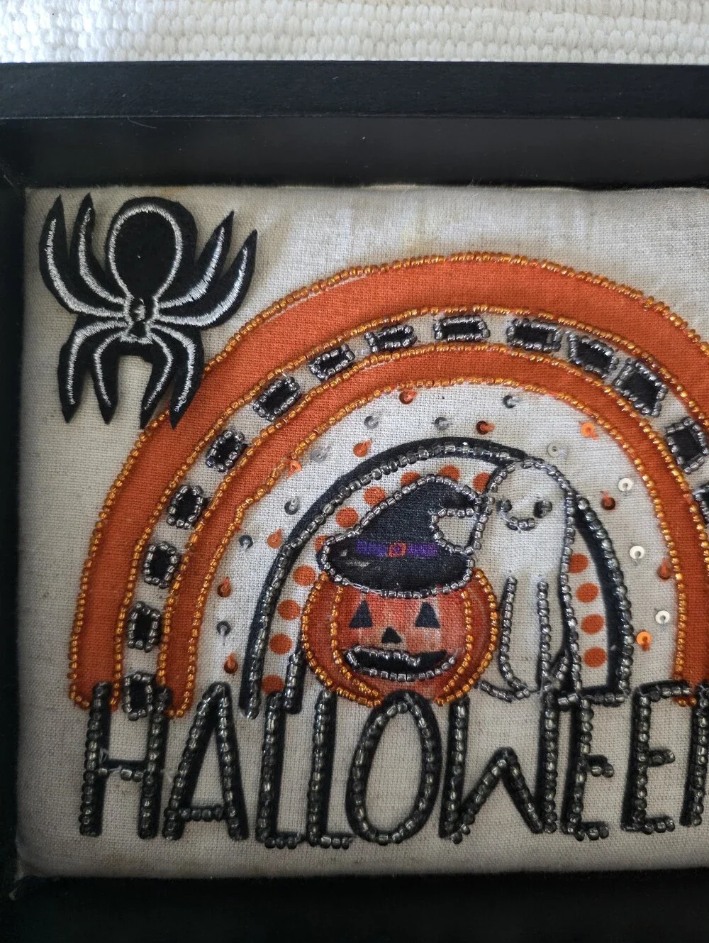 Halloween Embroidery Framed Decor
